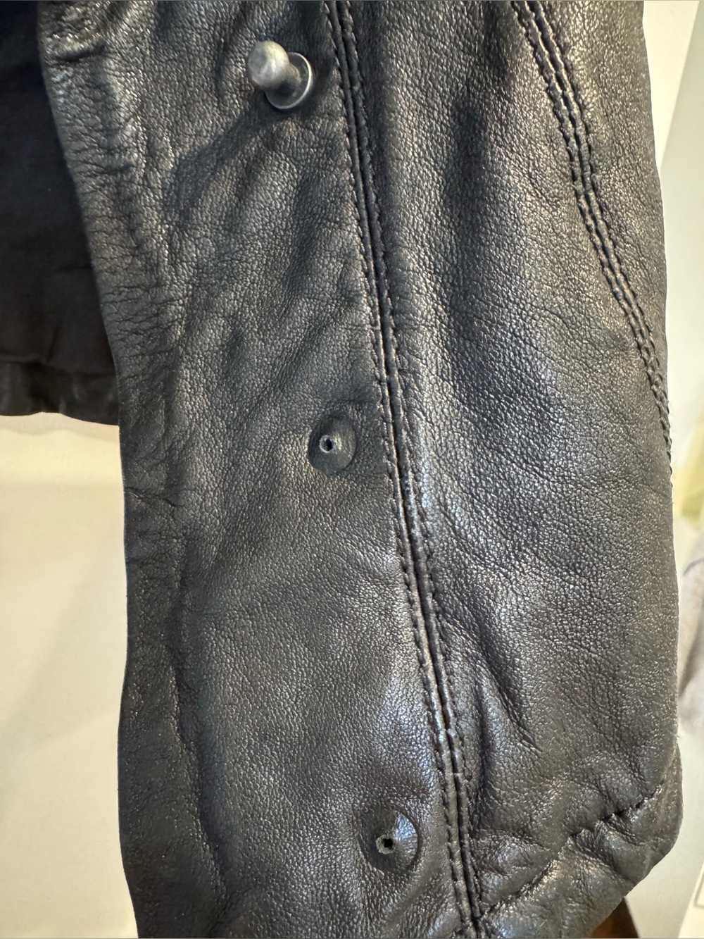 All Saints Kaito Leather Jacket Sz 8 (US 4) Black Allsaints - Picture 3 of 6